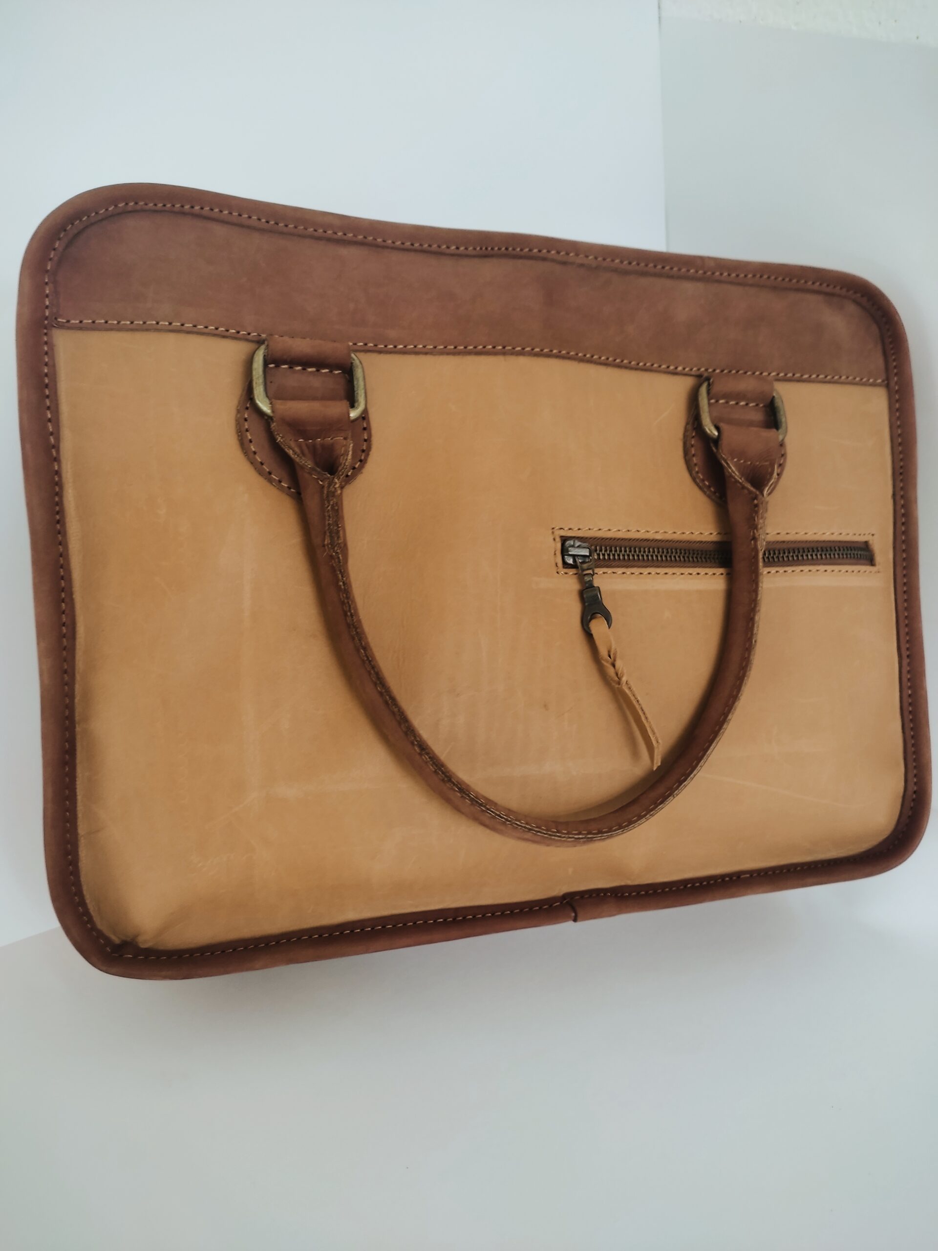 Laptop Front Pocket Bag Brown - Image 2